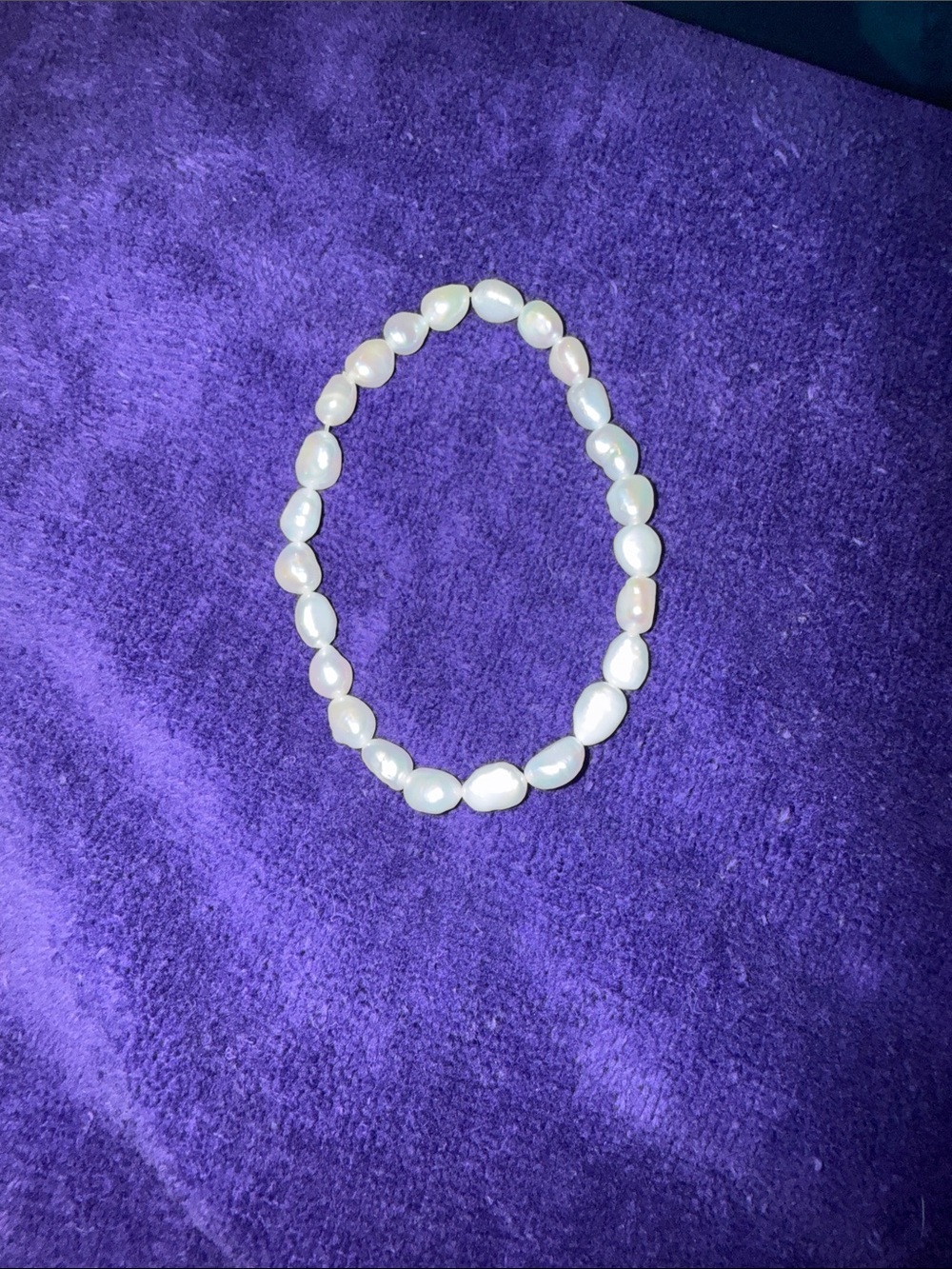 Freshwater Pearl Stretch Bracelet - White